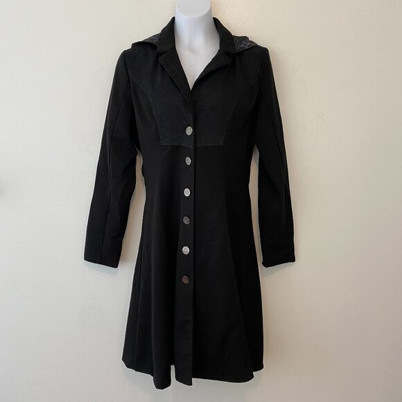 Harry Potter Deathly Hallows Black Button Hooded Jacket Size Large Hot Topic - Picture 1 of 8
